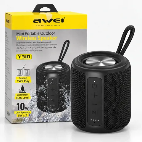 اسپیکر بلوتوثی اوی AWEI Y310 توان ۱۰ وات با مقاومت IPX6