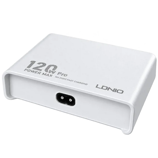 شارژر رومیزی ۶ پورت LDNIO Q605EU با توان مجموع ۱۲۰ وات تصویر 3