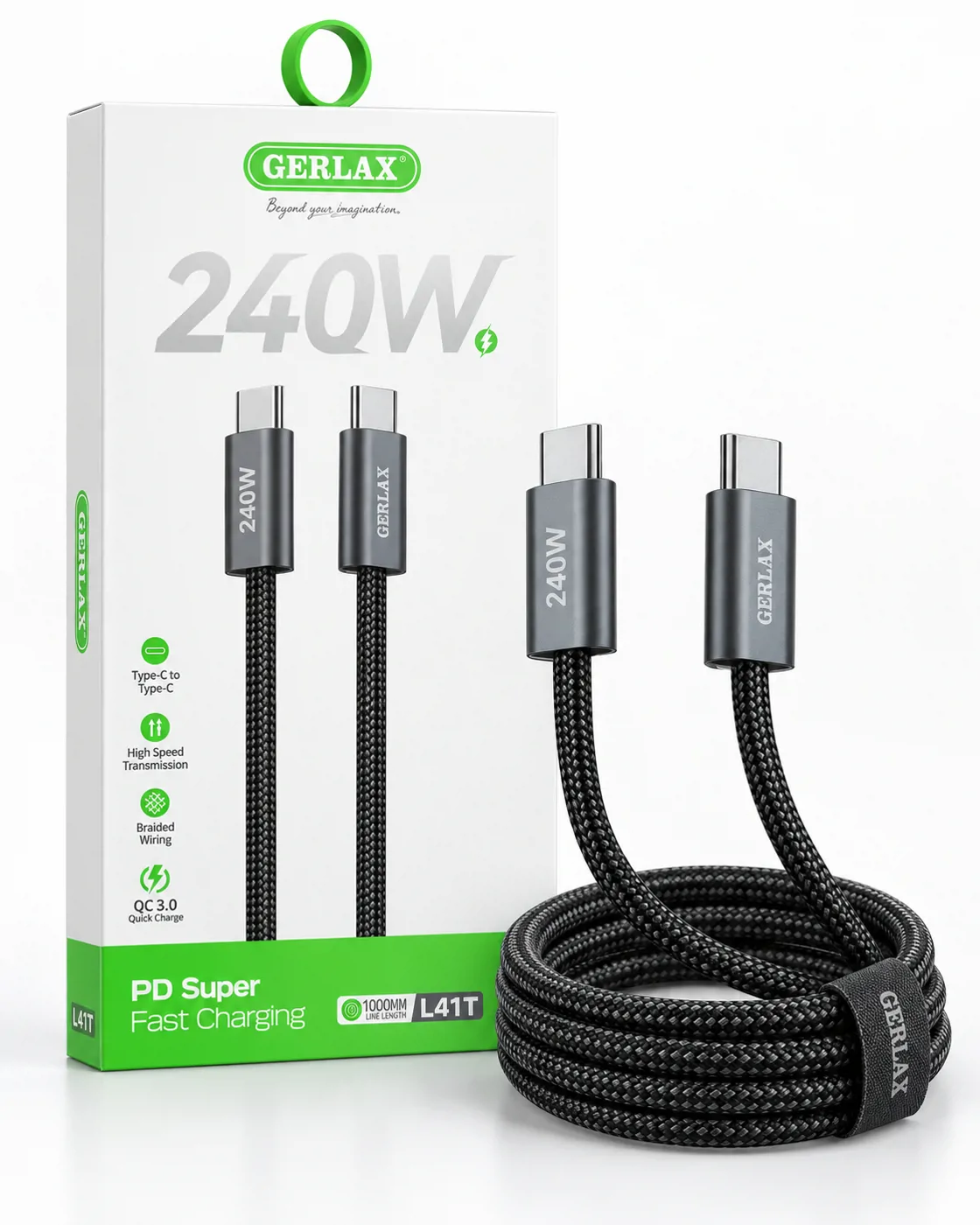 کیبل چارج 240 وات مدل L41T