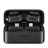 میکروفون یقه‌ای بی‌سیم دو نفره Porodo Orion مدل PDLAMPHF75BK با گیرنده USB-C و Lightning تصویر کوچک 5