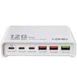 شارژر رومیزی ۶ پورت LDNIO Q605EU با توان مجموع ۱۲۰ وات تصویر کوچک 4